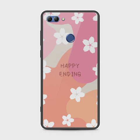 Huawei Y9 2018 Cover - Happy Series - HQ Ultra Shine Premium Infinity Glass Soft Silicon Borders Case