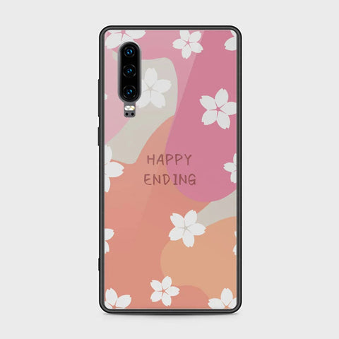 Huawei P30 Cover - Happy Series - HQ Ultra Shine Premium Infinity Glass Soft Silicon Borders Case