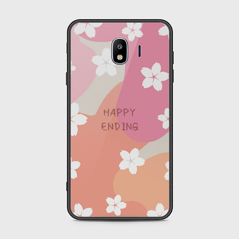 Samsung Galaxy J4 2018 Cover - Happy Series - HQ Ultra Shine Premium Infinity Glass Soft Silicon Borders Case