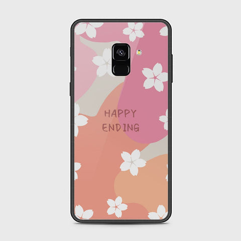 Samsung Galaxy A8 2018 Cover - Happy Series - HQ Ultra Shine Premium Infinity Glass Soft Silicon Borders Case