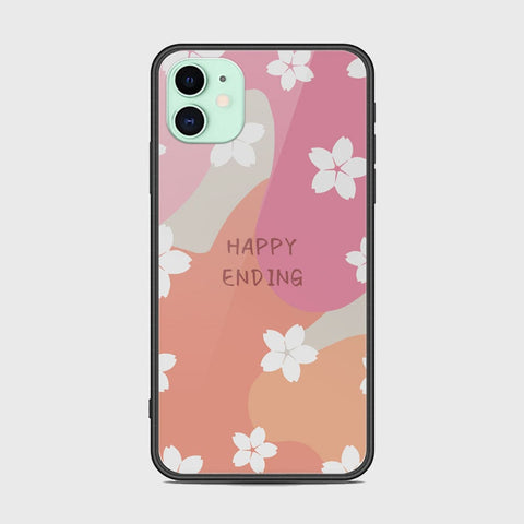 iPhone 11 Cover - Happy Series - HQ Ultra Shine Premium Infinity Glass Soft Silicon Borders Case