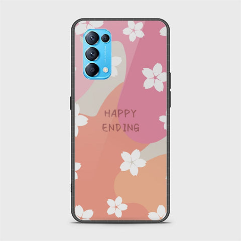 Oppo Find X3 Lite Cover - Happy Series - HQ Ultra Shine Premium Infinity Glass Soft Silicon Borders Case