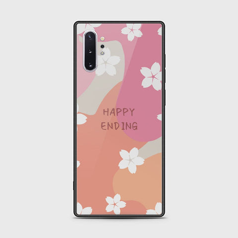 Samsung Galaxy Note 10 Plus Cover - Happy Series - HQ Ultra Shine Premium Infinity Glass Soft Silicon Borders Case