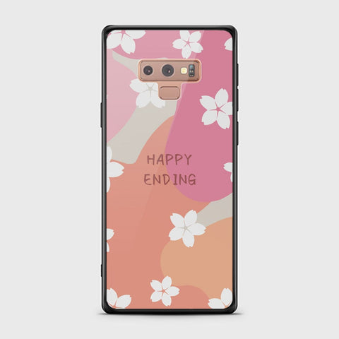 Samsung Galaxy Note 9 Cover - Happy Series - HQ Ultra Shine Premium Infinity Glass Soft Silicon Borders Case