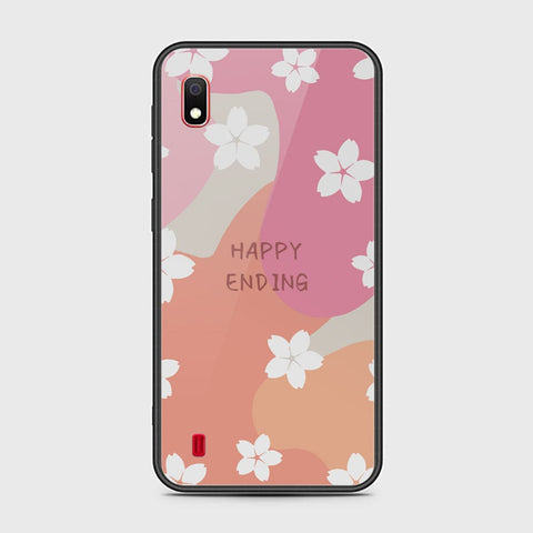 Samsung Galaxy A10 Cover - Happy Series - HQ Ultra Shine Premium Infinity Glass Soft Silicon Borders Case