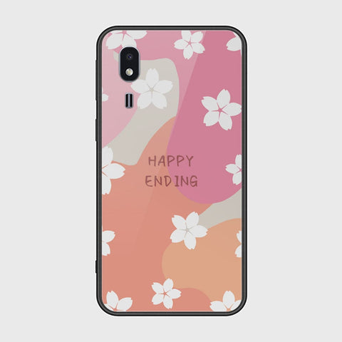 Samsung Galaxy A2 Core Cover - Happy Series - HQ Ultra Shine Premium Infinity Glass Soft Silicon Borders Case