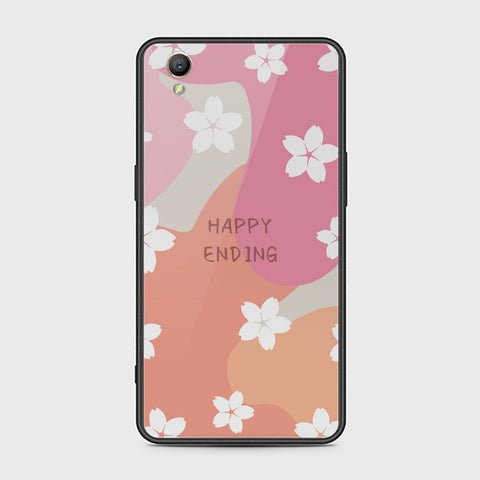 Oppo A37 Cover - Happy Series - HQ Ultra Shine Premium Infinity Glass Soft Silicon Borders Case