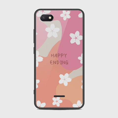 Xiaomi Redmi 6A Cover - Happy Series - HQ Ultra Shine Premium Infinity Glass Soft Silicon Borders Case