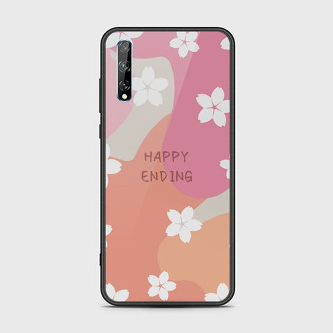 Huawei Y8p Cover - Happy Series - HQ Ultra Shine Premium Infinity Glass Soft Silicon Borders Case