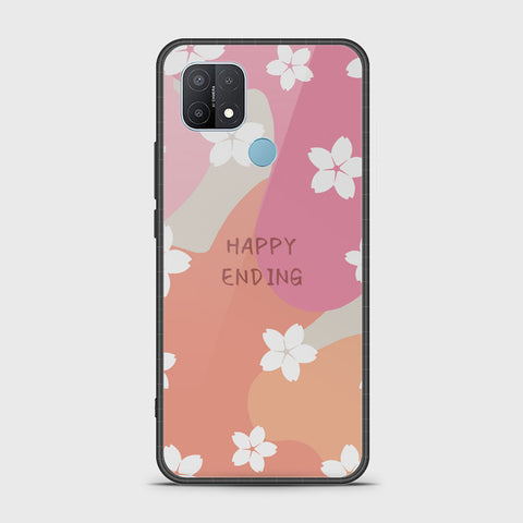 Oppo A35 Cover - Happy Series - HQ Ultra Shine Premium Infinity Glass Soft Silicon Borders Case