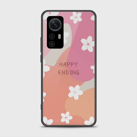 Xiaomi 12 Pro Cover - Happy Series - HQ Ultra Shine Premium Infinity Glass Soft Silicon Borders Case