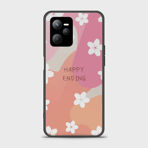 Realme C35 Cover - Happy Series - HQ Ultra Shine Premium Infinity Glass Soft Silicon Borders Case