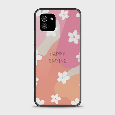 Samsung Galaxy A03 Cover - Happy Series - HQ Ultra Shine Premium Infinity Glass Soft Silicon Borders Case