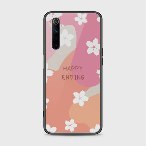 Realme 6 Cover - Happy Series - HQ Ultra Shine Premium Infinity Glass Soft Silicon Borders Case