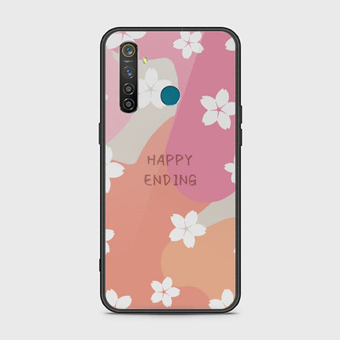 Realme 5 Pro Cover - Happy Series - HQ Ultra Shine Premium Infinity Glass Soft Silicon Borders Case