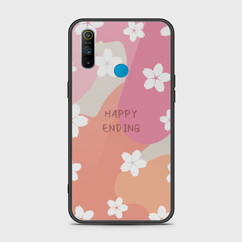 Realme 5s Cover - Happy Series - HQ Ultra Shine Premium Infinity Glass Soft Silicon Borders Case