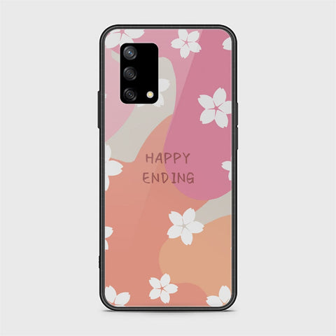 Oppo A74 Cover - Happy Series - HQ Ultra Shine Premium Infinity Glass Soft Silicon Borders Case