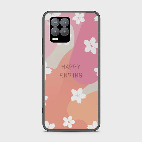 Realme 8 Cover - Happy Series - HQ Ultra Shine Premium Infinity Glass Soft Silicon Borders Case