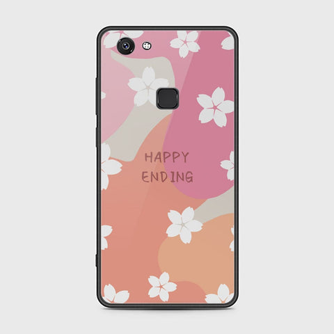 Vivo V7 Plus Cover - Happy Series - HQ Ultra Shine Premium Infinity Glass Soft Silicon Borders Case