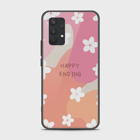 Samsung Galaxy A32 Cover - Happy Series - HQ Ultra Shine Premium Infinity Glass Soft Silicon Borders Case