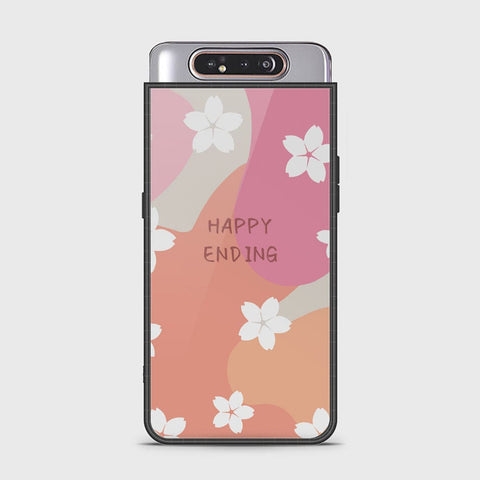 Samsung Galaxy A80 Cover - Happy Series - HQ Ultra Shine Premium Infinity Glass Soft Silicon Borders Case