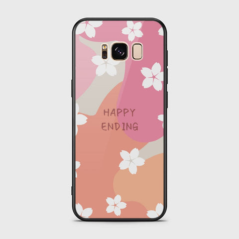 Samsung Galaxy S8 Cover - Happy Series - HQ Ultra Shine Premium Infinity Glass Soft Silicon Borders Case