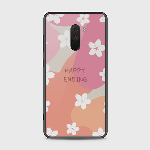 Xiaomi Pocophone F1 Cover - Happy Series - HQ Ultra Shine Premium Infinity Glass Soft Silicon Borders Case