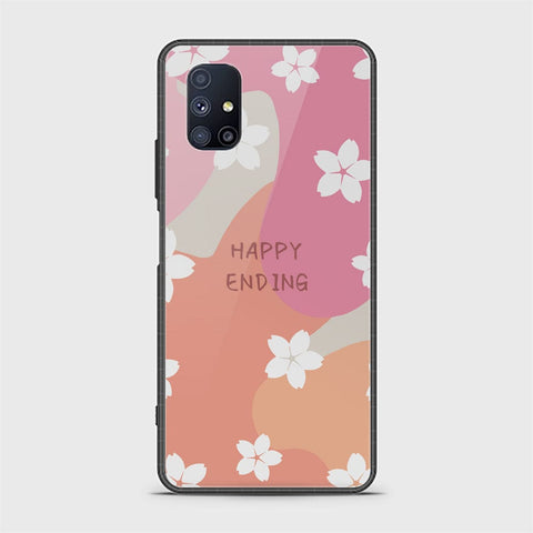 Samsung Galaxy M51 Cover - Happy Series - HQ Ultra Shine Premium Infinity Glass Soft Silicon Borders Case