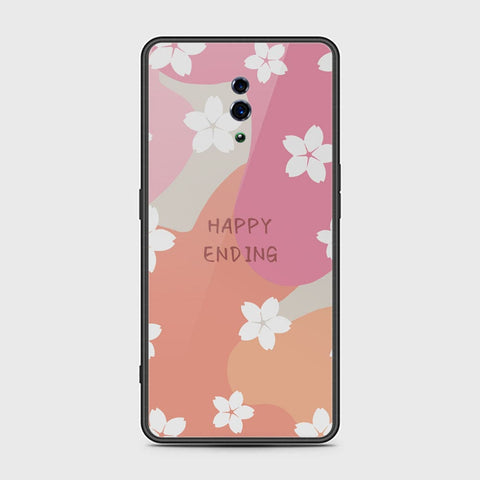 Oppo Reno Cover - Happy Series - HQ Ultra Shine Premium Infinity Glass Soft Silicon Borders Case