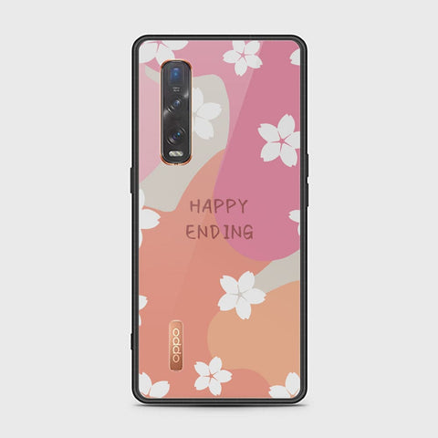 Oppo Find X2 Pro Cover - Happy Series - HQ Ultra Shine Premium Infinity Glass Soft Silicon Borders Case