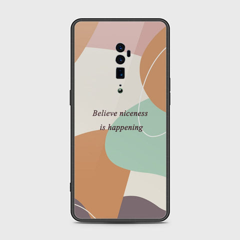 Oppo Reno 10x Zoom Cover - Happy Series - HQ Ultra Shine Premium Infinity Glass Soft Silicon Borders Case