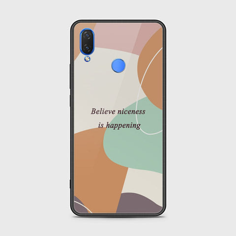 Huawei Y9 2019 Cover - Happy Series - HQ Ultra Shine Premium Infinity Glass Soft Silicon Borders Case