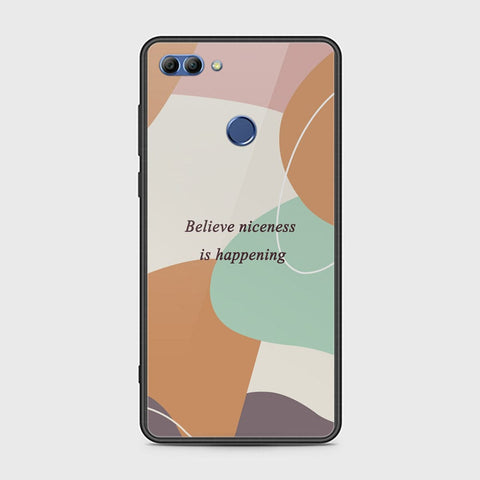 Huawei Y9 2018 Cover - Happy Series - HQ Ultra Shine Premium Infinity Glass Soft Silicon Borders Case