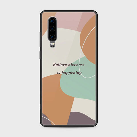 Huawei P30 Cover - Happy Series - HQ Ultra Shine Premium Infinity Glass Soft Silicon Borders Case