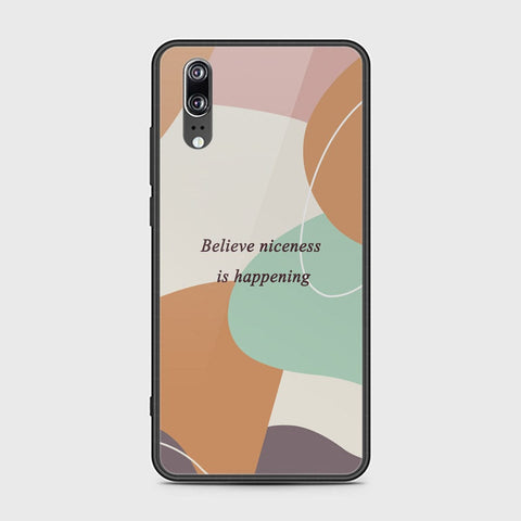 Huawei P20 Cover - Happy Series - HQ Ultra Shine Premium Infinity Glass Soft Silicon Borders Case