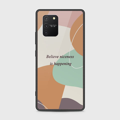 Samsung Galaxy S10 Lite Cover - Happy Series - HQ Ultra Shine Premium Infinity Glass Soft Silicon Borders Case