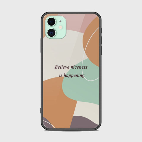iPhone 11 Cover - Happy Series - HQ Ultra Shine Premium Infinity Glass Soft Silicon Borders Case