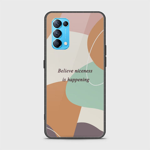 Oppo Find X3 Lite Cover - Happy Series - HQ Ultra Shine Premium Infinity Glass Soft Silicon Borders Case