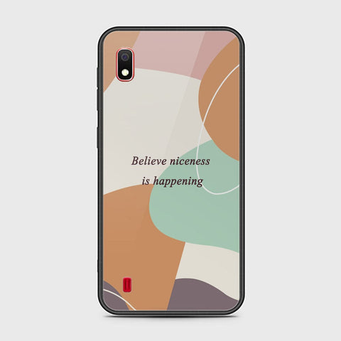 Samsung Galaxy A10 Cover - Happy Series - HQ Ultra Shine Premium Infinity Glass Soft Silicon Borders Case