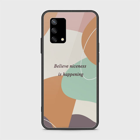 Oppo A95 4G Cover - Happy Series - HQ Ultra Shine Premium Infinity Glass Soft Silicon Borders Case