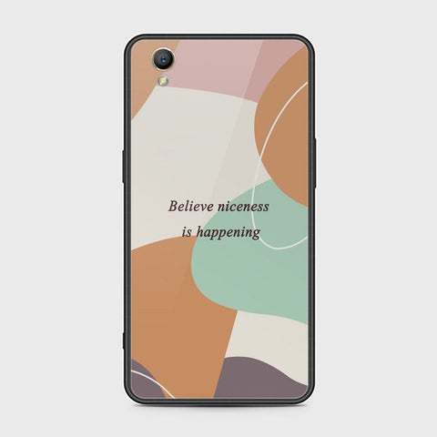 Oppo A37 Cover - Happy Series - HQ Ultra Shine Premium Infinity Glass Soft Silicon Borders Case