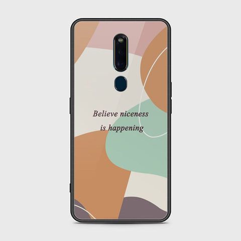 Oppo F11 Pro Cover - Happy Series - HQ Ultra Shine Premium Infinity Glass Soft Silicon Borders Case