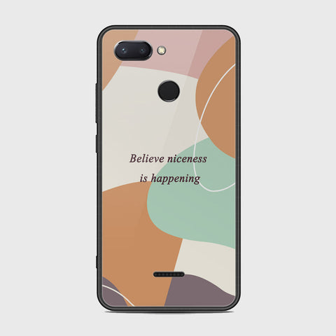 Xiaomi Redmi 6 Cover - Happy Series - HQ Ultra Shine Premium Infinity Glass Soft Silicon Borders Case