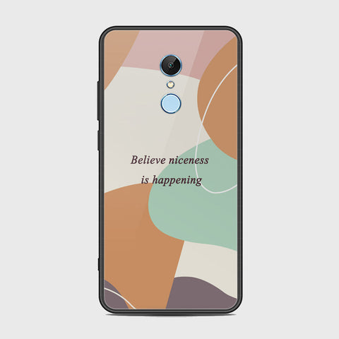 Xiaomi Redmi 5 Cover - Happy Series - HQ Ultra Shine Premium Infinity Glass Soft Silicon Borders Case