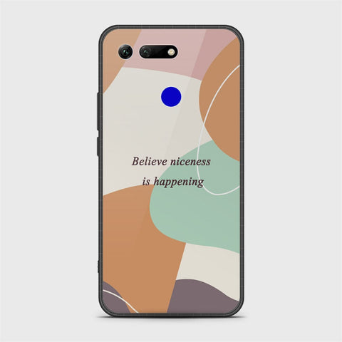 Huawei Honor View 20 Cover - Happy Series - HQ Ultra Shine Premium Infinity Glass Soft Silicon Borders Case