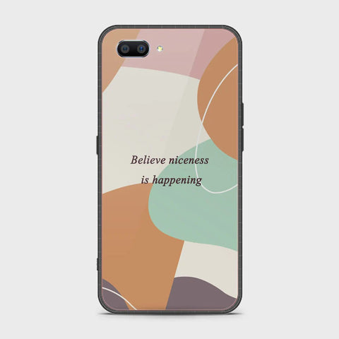 Realme C1 Cover - Happy Series - HQ Ultra Shine Premium Infinity Glass Soft Silicon Borders Case