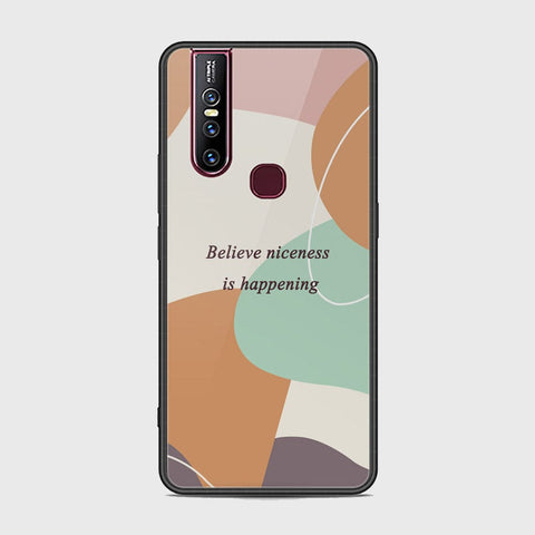 Vivo V15 Cover - Happy Series - HQ Ultra Shine Premium Infinity Glass Soft Silicon Borders Case