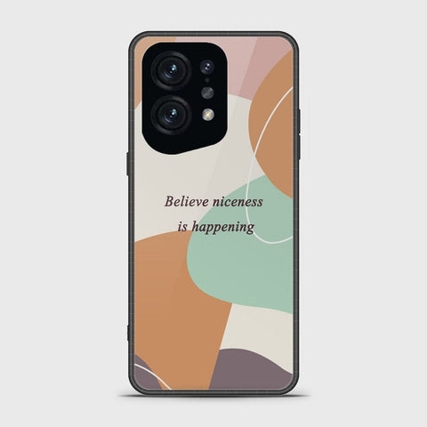 Oppo Find X5 Cover - Happy Series - HQ Ultra Shine Premium Infinity Glass Soft Silicon Borders Case