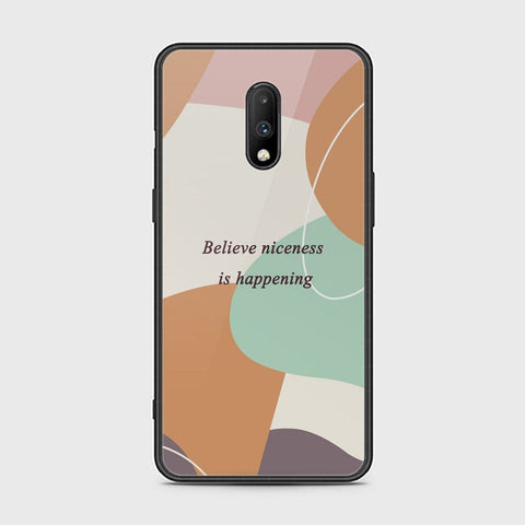 OnePlus 6T Cover - Happy Series - HQ Ultra Shine Premium Infinity Glass Soft Silicon Borders Case