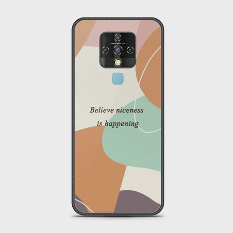 Tecno Camon 16 Cover - Happy Series - HQ Ultra Shine Premium Infinity Glass Soft Silicon Borders Case